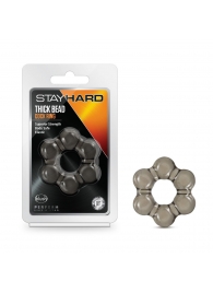 Дымчатое эрекционное кольцо Stay Hard Thick Bead Cock Ring - Blush Novelties - в Рыбинске купить с доставкой
