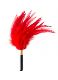 Красный перьевой тиклер Plume - 23 см. - Lola Lingerie - купить с доставкой в Рыбинске