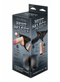 Черный пояс для женщин BEST SELECT с 3 насадками - LOVETOY (А-Полимер) - купить с доставкой в Рыбинске