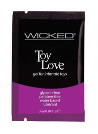 Лубрикант на водной основе для использования с игрушками WICKED Toy Love - 3 мл. - Wicked - купить с доставкой в Рыбинске