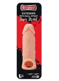 Телесная насадка EXTENDER WITH BALL STRAP 5.5 - 14 см. - Dream Toys - в Рыбинске купить с доставкой