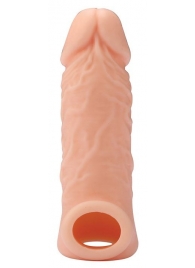 Телесная насадка EXTENDER WITH BALL STRAP 5.5 - 14 см. - Dream Toys - в Рыбинске купить с доставкой