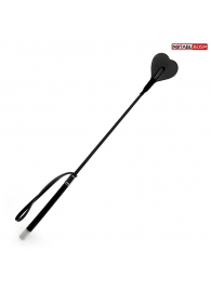 Черный стек с наконечником-сердечком - 54 см. - Notabu - купить с доставкой в Рыбинске