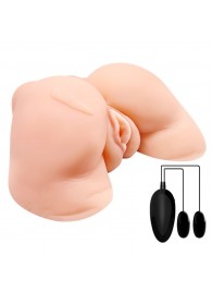 Телесная вибровагина Julie с 2 рабочими отверстиями - Baile - в Рыбинске купить с доставкой