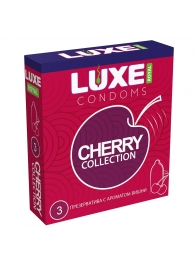 Презервативы с ароматом вишни LUXE Royal Cherry Collection - 3 шт. - Luxe - купить с доставкой в Рыбинске