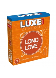 Презервативы с продлевающим эффектом LUXE Royal Long Love - 3 шт. - Luxe - купить с доставкой в Рыбинске