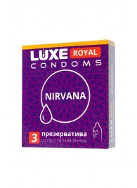 Презервативы с увеличенным количеством смазки LUXE Royal Nirvana - 3 шт. - Luxe - купить с доставкой в Рыбинске