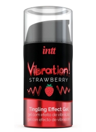 Жидкий интимный гель с эффектом вибрации Vibration! Strawberry - 15 мл. - INTT - купить с доставкой в Рыбинске