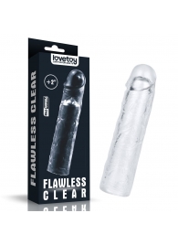 Прозрачная насадка-удлинитель Flawless Clear Penis Sleeve Add 2 - 19 см. - Lovetoy - в Рыбинске купить с доставкой