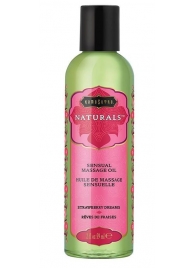 Массажное масло Naturals Strawberry Dreams с ароматом клубники - 59 мл. - Kama Sutra - купить с доставкой в Рыбинске