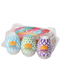 Набор из 6 мастурбаторов Tenga EGG IV с различным рельефом - Tenga - в Рыбинске купить с доставкой