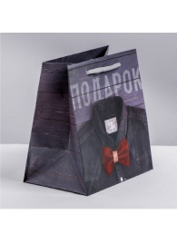 Ламинированный квадратный пакет «Мужской стиль» - 14 х 14 х 9 см. - Сима-Ленд - купить с доставкой в Рыбинске