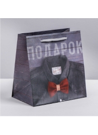 Ламинированный квадратный пакет «Мужской стиль» - 14 х 14 х 9 см. - Сима-Ленд - купить с доставкой в Рыбинске