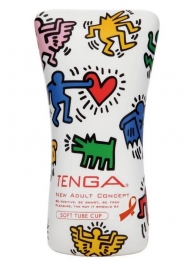 Мастурбатор-туба Keith Haring Soft Tube CUP - Tenga - в Рыбинске купить с доставкой