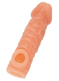 Телесная закрытая насадка с шершавой головкой Cock Sleeve Size S - 13,8 см. - KOKOS - в Рыбинске купить с доставкой