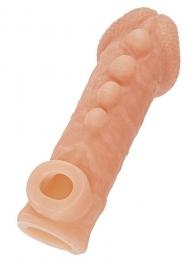 Телесная закрытая насадка с шишечками Cock Sleeve Size S - 13,8 см. - KOKOS - в Рыбинске купить с доставкой