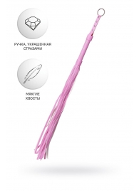 Розовый флоггер Anonymo - 64 см. - ToyFa - купить с доставкой в Рыбинске