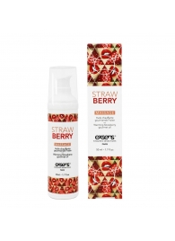 Разогревающее массажное масло  с ароматом клубники Gourmet Strawberry - 50 мл. - Exsens - купить с доставкой в Рыбинске