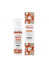 Разогревающее массажное масло Gourmet White Peach Organic с органическими ингредиентами - 50 мл. - Exsens - купить с доставкой в Рыбинске