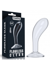 Прозрачный стимулятор простаты Flawless Clear Prostate Plug - 15 см. - Lovetoy - в Рыбинске купить с доставкой