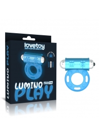 Голубое, светящееся в темноте эрекционное виброкольцо Lumino Play Vibrating Penis Ring - Lovetoy - в Рыбинске купить с доставкой