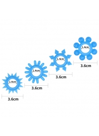 Набор из 4 голубых, светящихся в темноте эрекционных колец Lumino Play - Lovetoy - в Рыбинске купить с доставкой