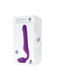 Лиловый безремневой страпон Queens M - Adrien Lastic - купить с доставкой в Рыбинске