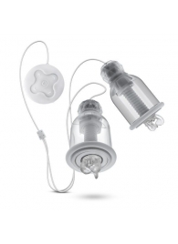Прозрачные вибронасадки на соски со сменными колпачками Titillator - Blush Novelties