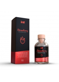 Массажный гель с ароматом клубники Strawberry - 30 мл. - INTT - купить с доставкой в Рыбинске