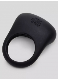 Черное эрекционное виброкольцо Sensation Rechargeable Vibrating Love Ring - Fifty Shades of Grey - в Рыбинске купить с доставкой