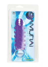 Закрытая фиолетовая насадка с пупырышками SAMURAI PENIS SLEEVE PURPLE - 14,5 см. - NMC - в Рыбинске купить с доставкой