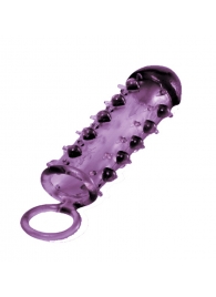 Закрытая фиолетовая насадка с пупырышками SAMURAI PENIS SLEEVE PURPLE - 14,5 см. - NMC - в Рыбинске купить с доставкой