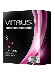 Ультратонкие презервативы VITALIS PREMIUM super thin - 3 шт. - Vitalis - купить с доставкой в Рыбинске