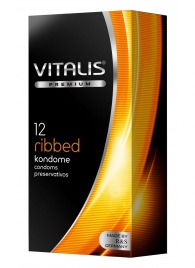 Ребристые презервативы VITALIS PREMIUM ribbed - 12 шт. - Vitalis - купить с доставкой в Рыбинске