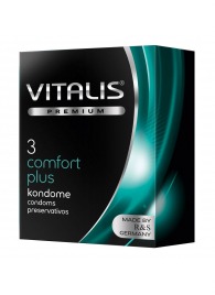 Контурные презервативы VITALIS PREMIUM comfort plus - 3 шт. - Vitalis - купить с доставкой в Рыбинске