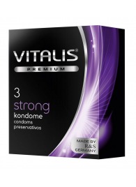 Презервативы с утолщенной стенкой VITALIS PREMIUM strong - 3 шт. - Vitalis - купить с доставкой в Рыбинске