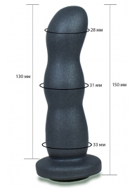 Черная анальная рельефная насадка-фаллоимитатор - 15 см. - LOVETOY (А-Полимер) - купить с доставкой в Рыбинске