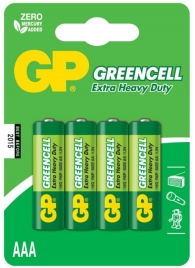 Батарейки солевые GP GreenCell AAA/R03G - 4 шт. - Элементы питания - купить с доставкой в Рыбинске