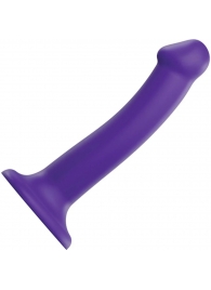 Фиолетовый фаллоимитатор-насадка Strap-On-Me Dildo Dual Density size M - 18 см. - Strap-on-me - купить с доставкой в Рыбинске