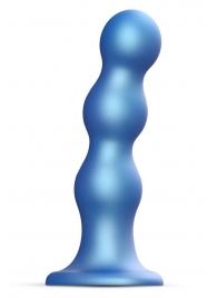 Голубая насадка Strap-On-Me Dildo Plug Balls size S - Strap-on-me - купить с доставкой в Рыбинске