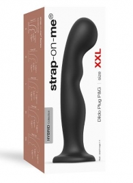 Черная насадка Strap-On-Me Dildo Plug P G size XXL - Strap-on-me - купить с доставкой в Рыбинске