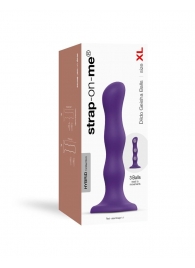 Фиолетовая насадка Strap-On-Me Dildo Geisha Balls size XL - Strap-on-me - купить с доставкой в Рыбинске