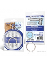Стальное эрекционное кольцо STEEL COCK RING - 3.5 см. - BlueLine - в Рыбинске купить с доставкой