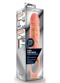 Телесная насадка на пенис 9 Inch Cock Sheath Extender - 22,2 см. - Blush Novelties - в Рыбинске купить с доставкой