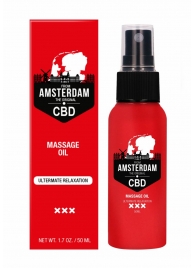 Стимулирующее массажное масло CBD from Amsterdam Massage Oil - 50 мл. - Shots Media BV - купить с доставкой в Рыбинске