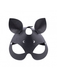 Черная кожаная маска  Кошка  с маленькими ушками - Crazy Handmade - купить с доставкой в Рыбинске