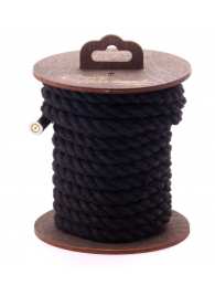 Черная хлопковая веревка для бондажа на катушке - 5 м. - Crazy Handmade - купить с доставкой в Рыбинске