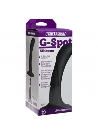 Черная изогнутая насадка Vac-U-Lock G-Spot - 16,5 см. - Doc Johnson - купить с доставкой в Рыбинске