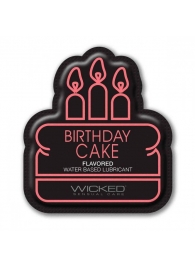 Лубрикант на водной основе со вкусом торта с кремом Wicked Aqua Birthday cake - 3 мл. - Wicked - купить с доставкой в Рыбинске