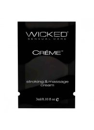 Крем для массажа и мастурбации Wicked Stroking and Massage Creme - 3 мл. - Wicked - купить с доставкой в Рыбинске